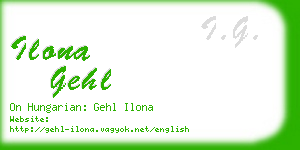 ilona gehl business card